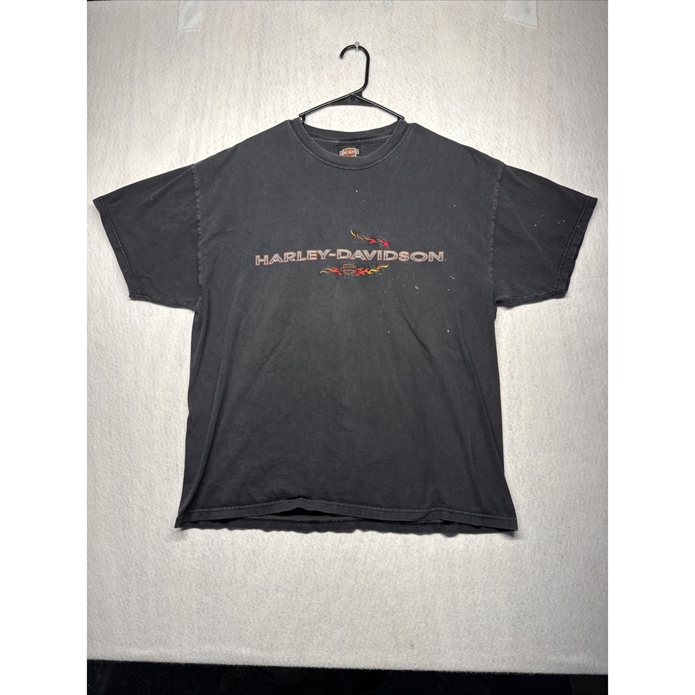 Vintage 2001 Harley-Davidson Sturgis Black Hills Rally T-Shirt XL Black Skulls
